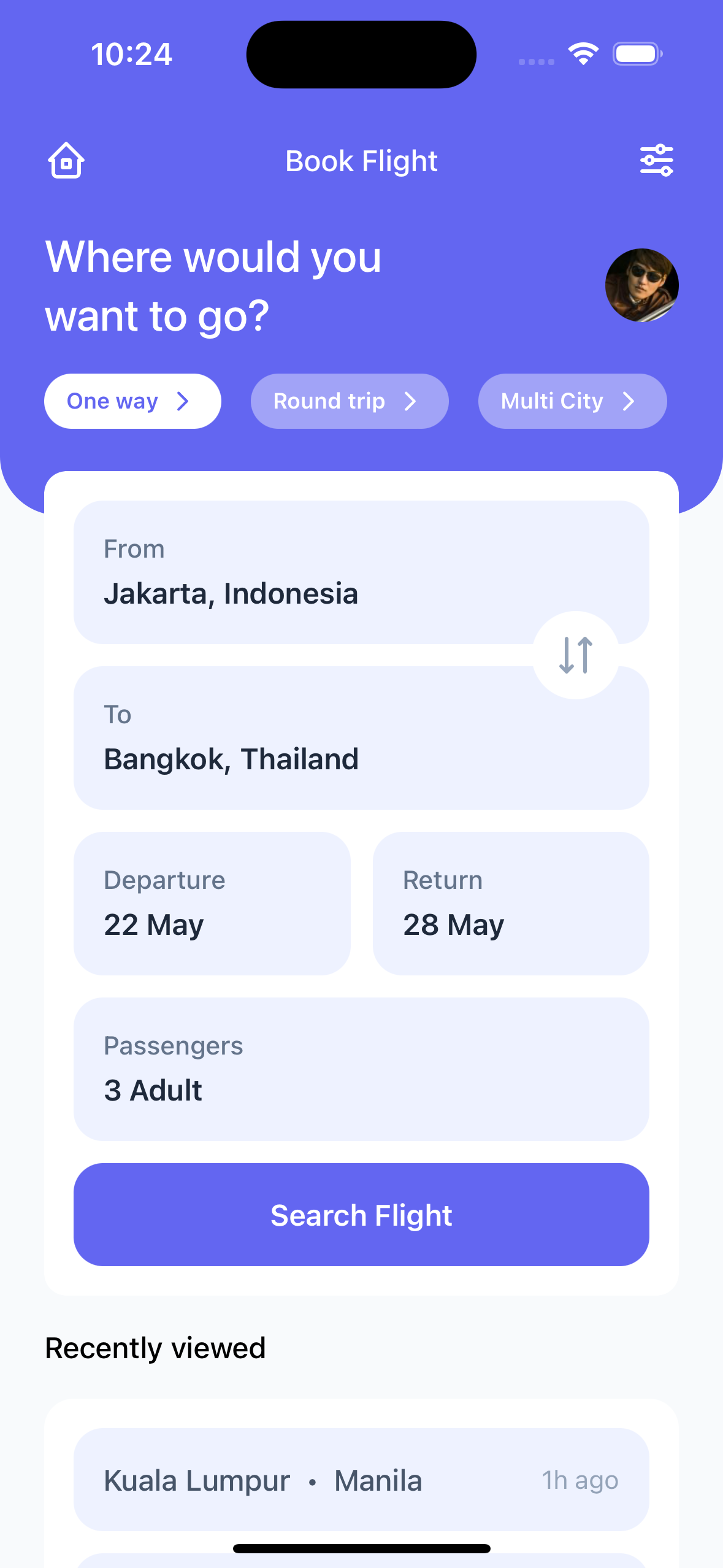 Booking Screen