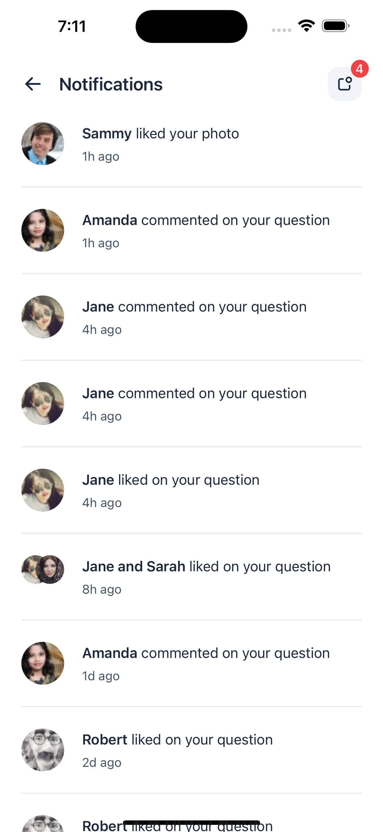 Notification Screen
