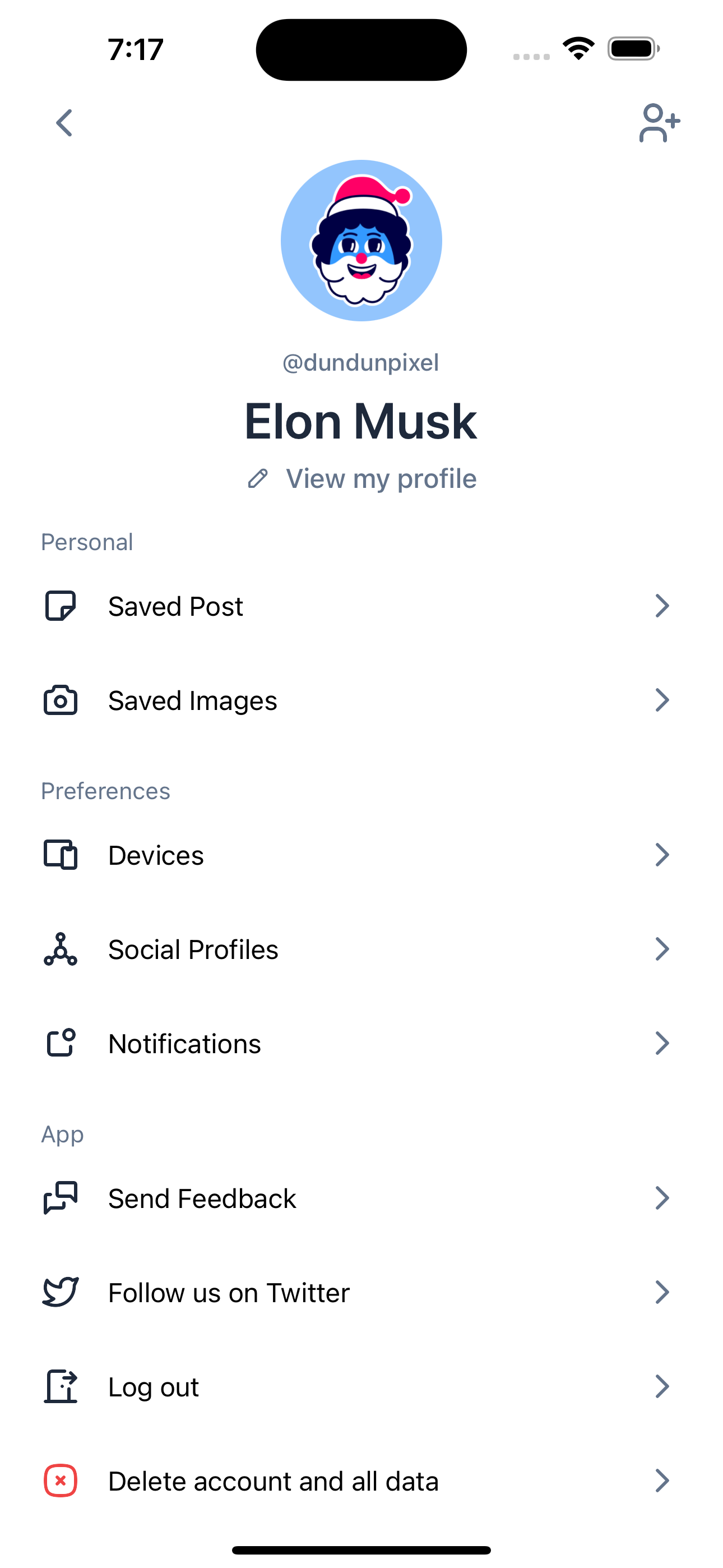 Settings Screen