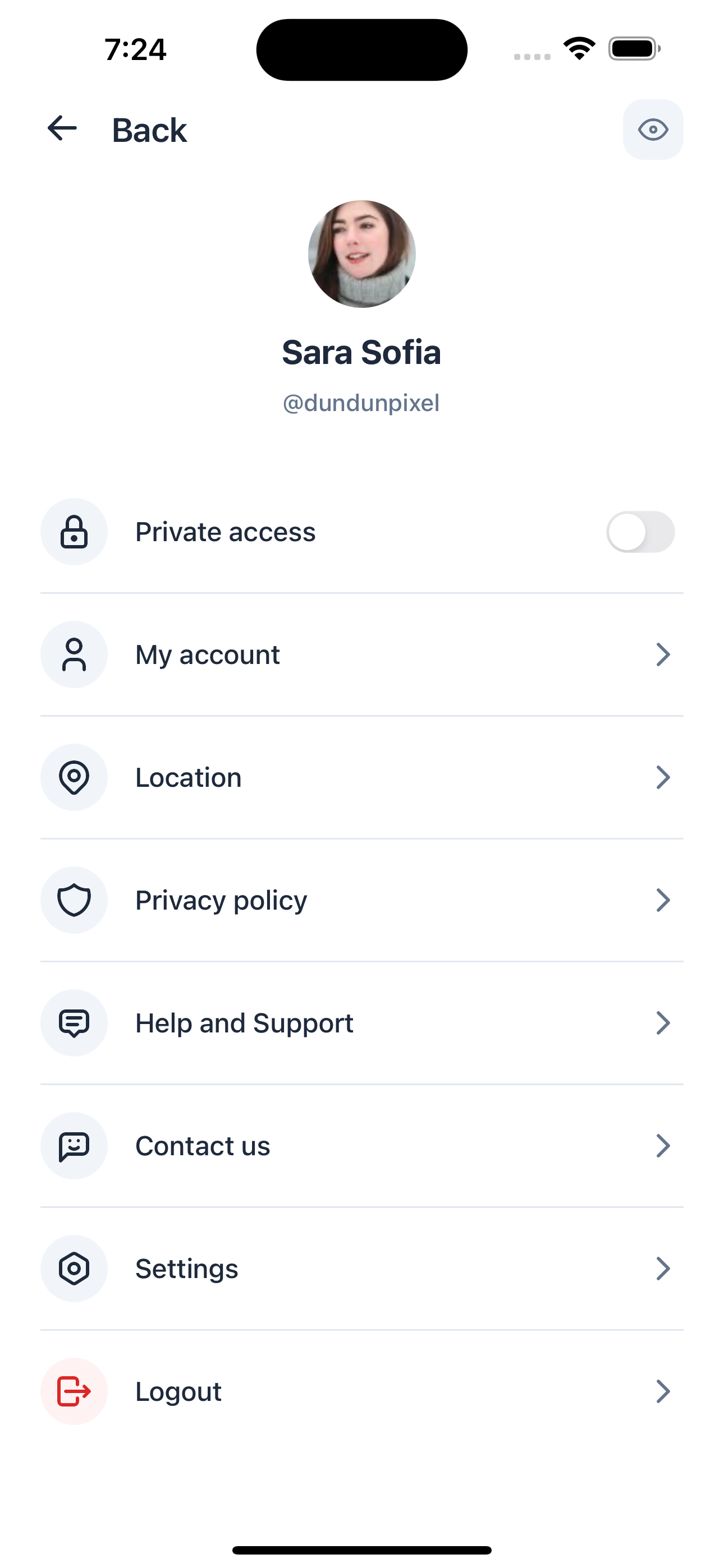 Settings One Screen