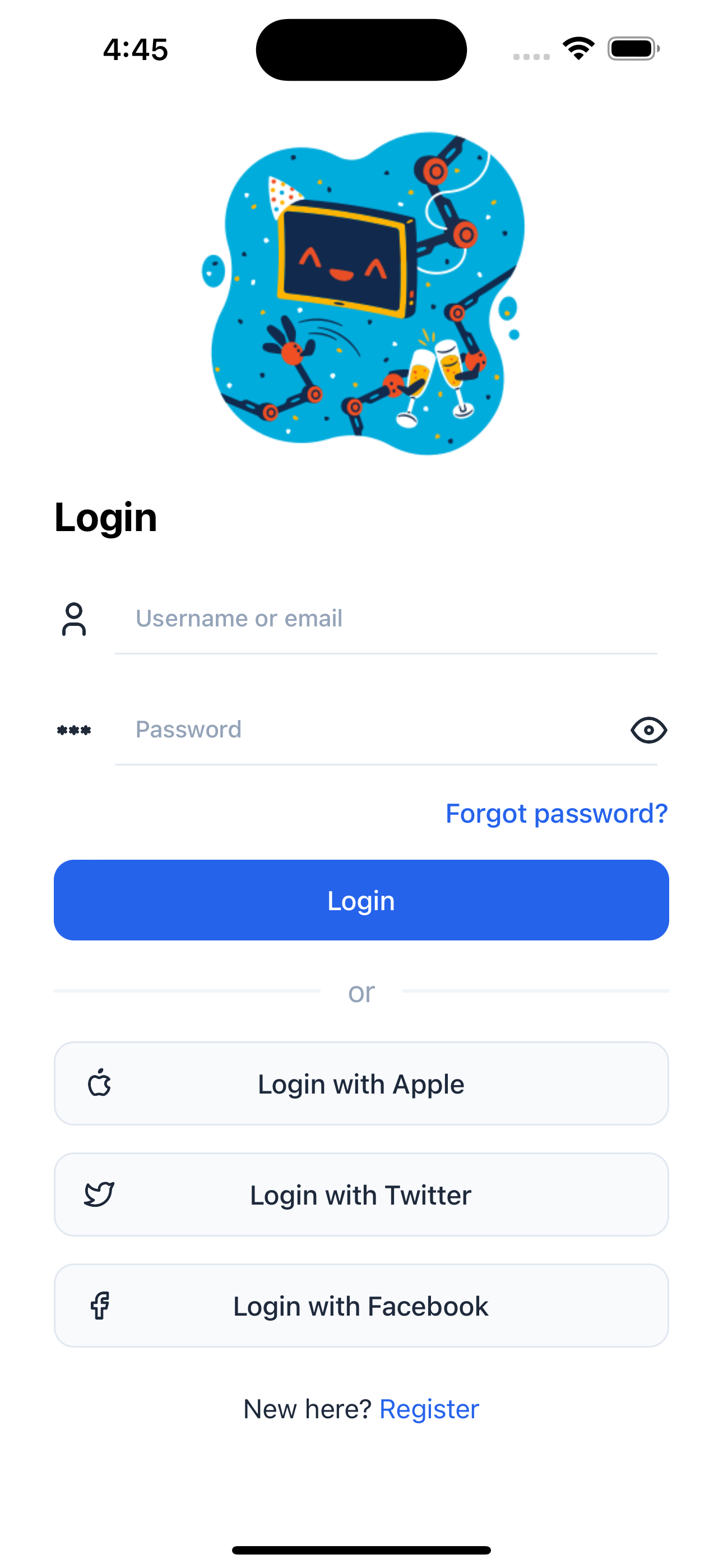 Login Two Screen