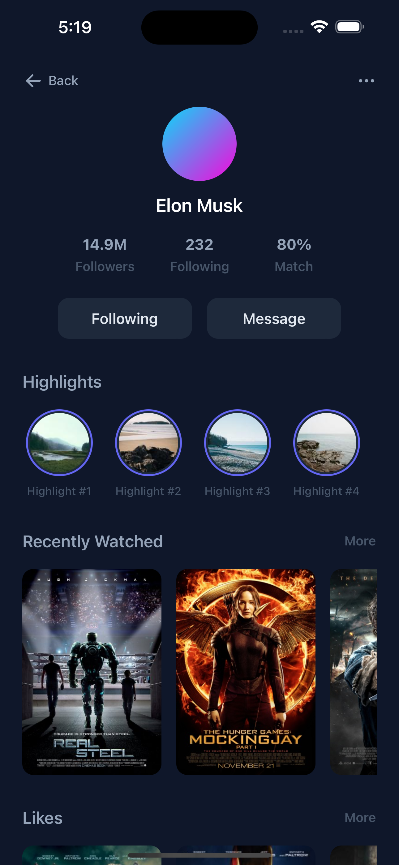 Profile Screen