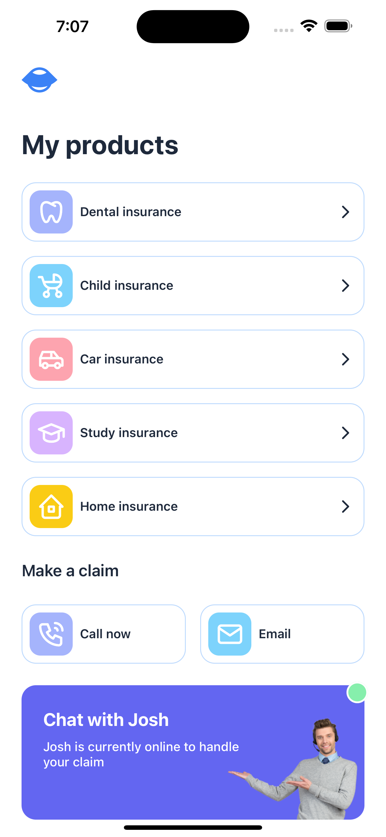 Products Screen