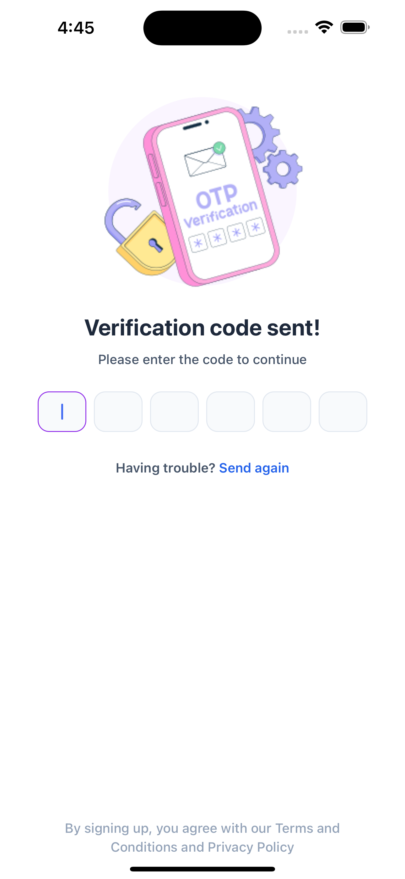 Verification One Screen