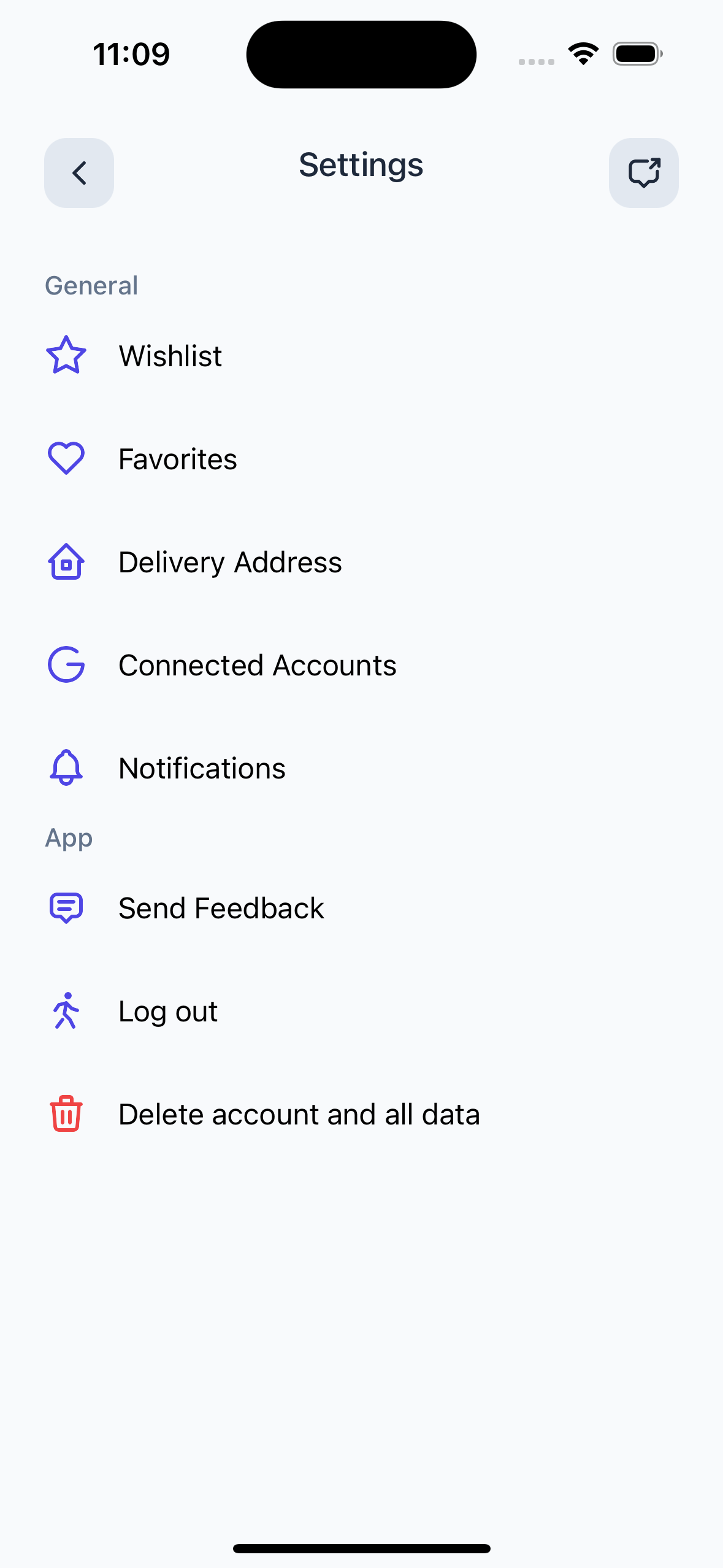 Settings Screen